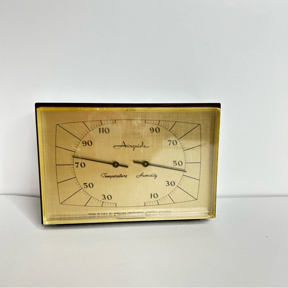 Vintage Airguide Temperature and Humidity Gauge